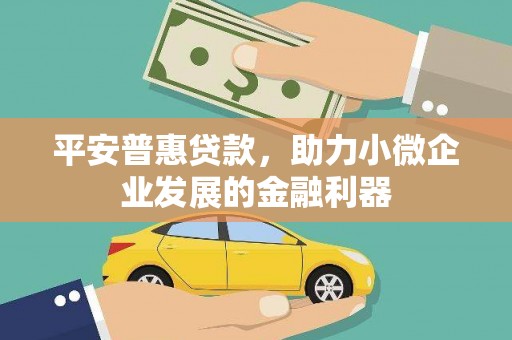 怀集平安普惠贷款，助力小微企业发展的金融利器