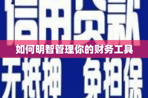 怀集如何明智管理你的财务工具