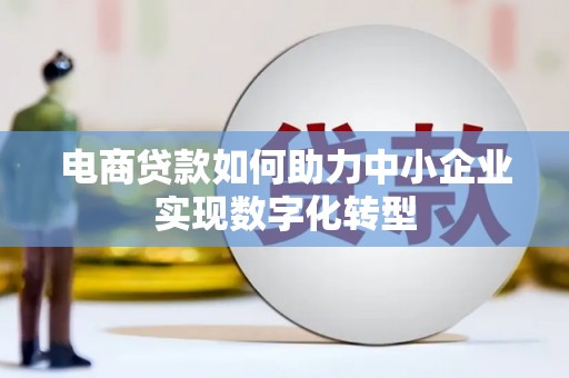 怀集电商贷款如何助力中小企业实现数字化转型