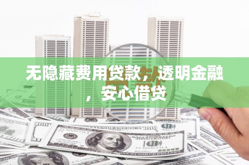 怀集无隐藏费用贷款，透明金融，安心借贷