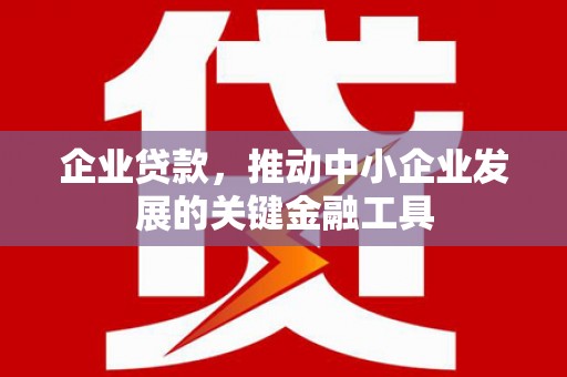 怀集企业贷款，推动中小企业发展的关键金融工具