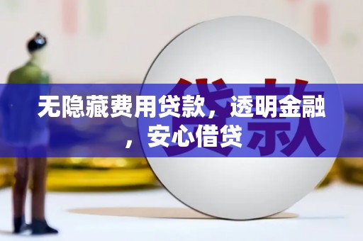 怀集无隐藏费用贷款，透明金融，安心借贷