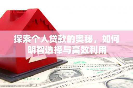 怀集探索个人贷款的奥秘，如何明智选择与高效利用