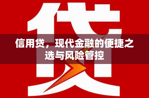 怀集信用贷，现代金融的便捷之选与风险管控