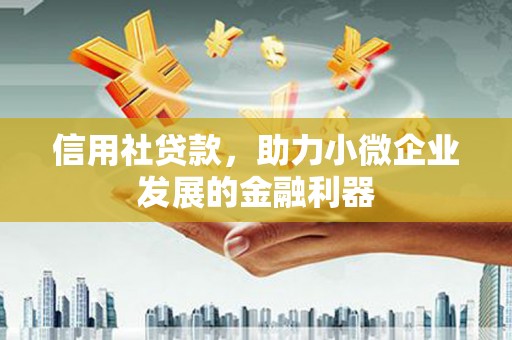 怀集信用社贷款，助力小微企业发展的金融利器