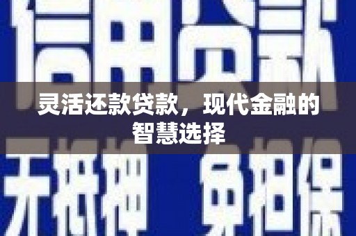 怀集灵活还款贷款，现代金融的智慧选择