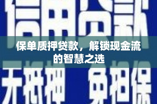 怀集保单质押贷款，解锁现金流的智慧之选